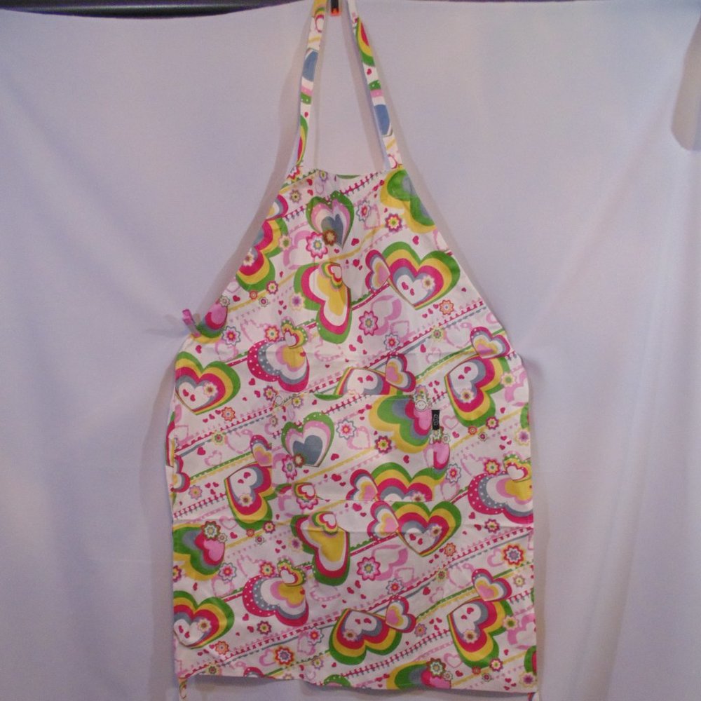 NWT Two lumps of sugar Hearts graphic chef's apron One size fits most